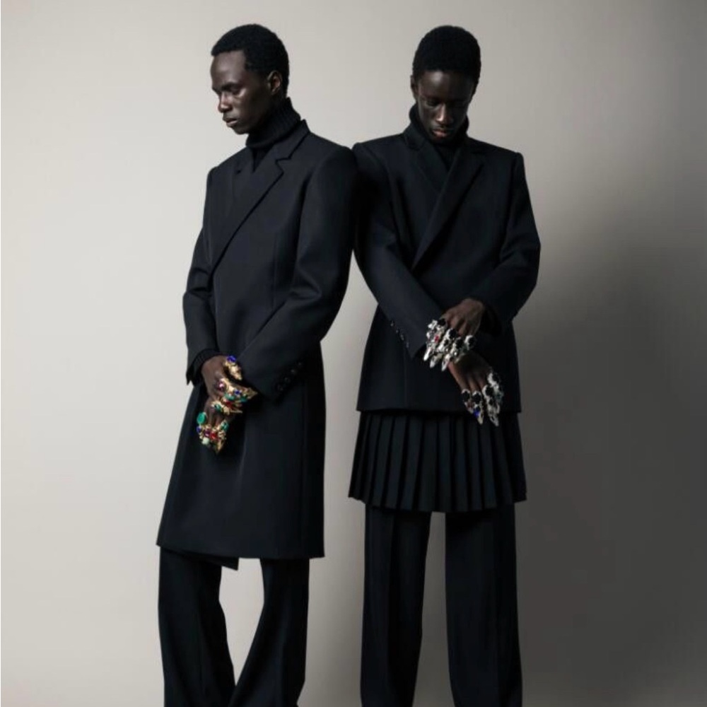 Egonlab Black pleated skirt